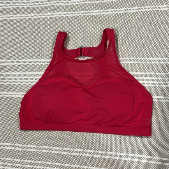 CALIA High Neck Bikini Top Mesh Magenta - Picture 2 of 9